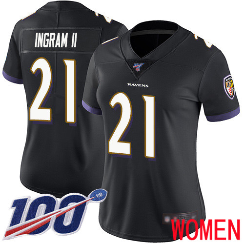 Baltimore Ravens Limited Black Women Mark Ingram II Alternate Jersey NFL Football #21 100th Season Vapor Untouchable->baltimore ravens->NFL Jersey